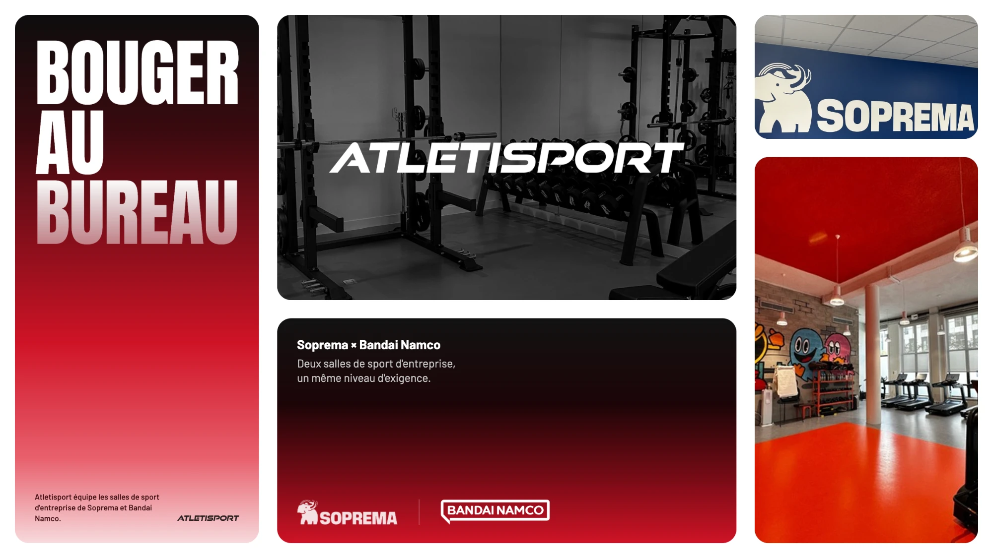 Bouger au bureau : Atletisport équipe les salles de sport d’entreprise de Soprema et Bandai Namco